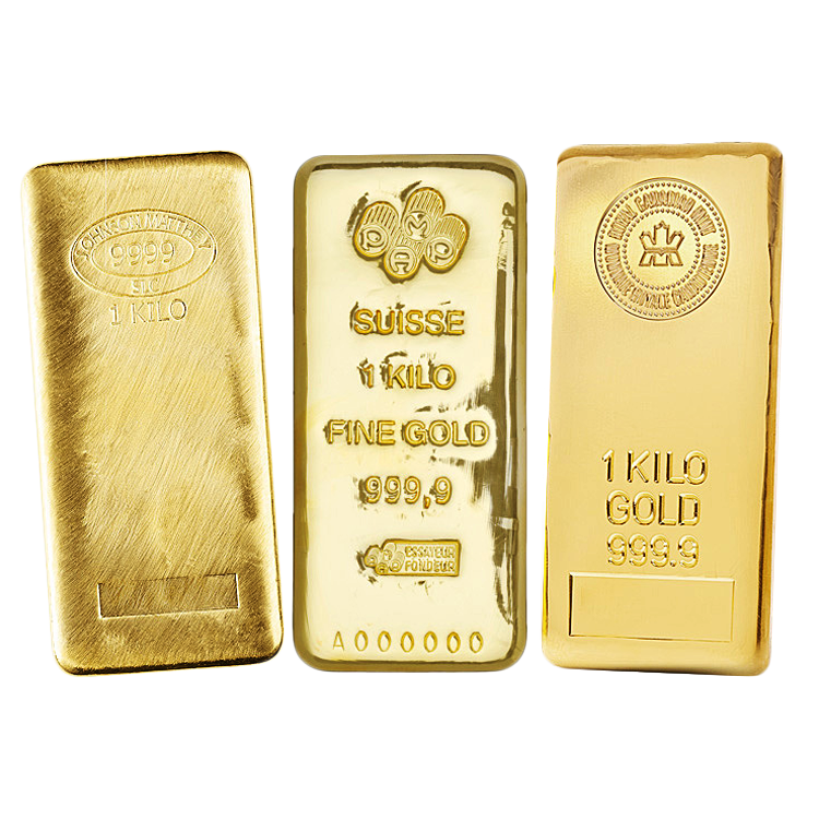 1 Kilo Gold Bar – Various Mints