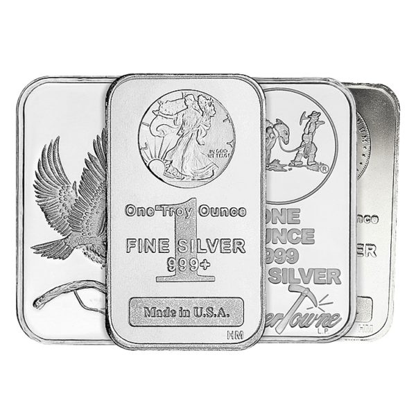 1 oz Silver Bar – Various Mints font