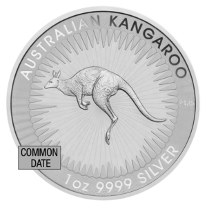 1 oz Australian Silver Kangaroo Coin (Common Date) front